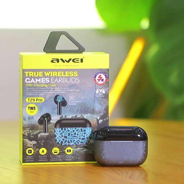 Awei T29 Pro TWS Gaming Earbuds with Charging Case - Image 2