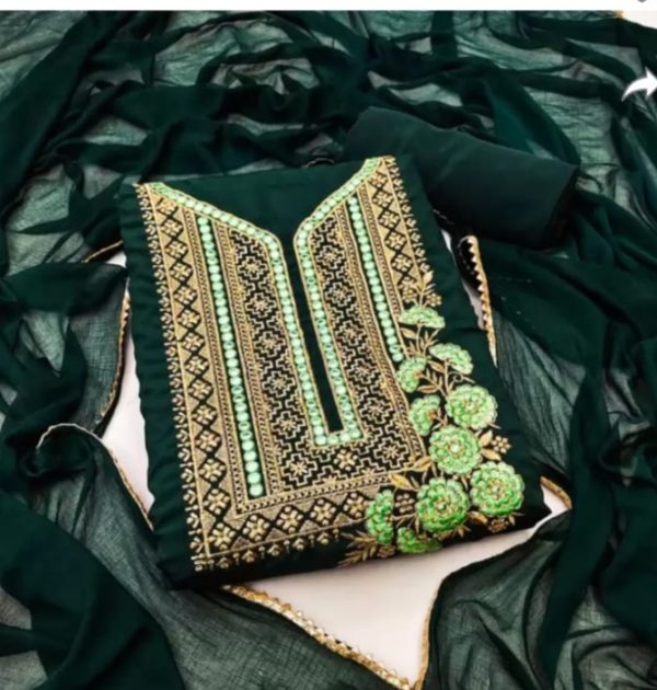 Embroidary georjet 4 pcs