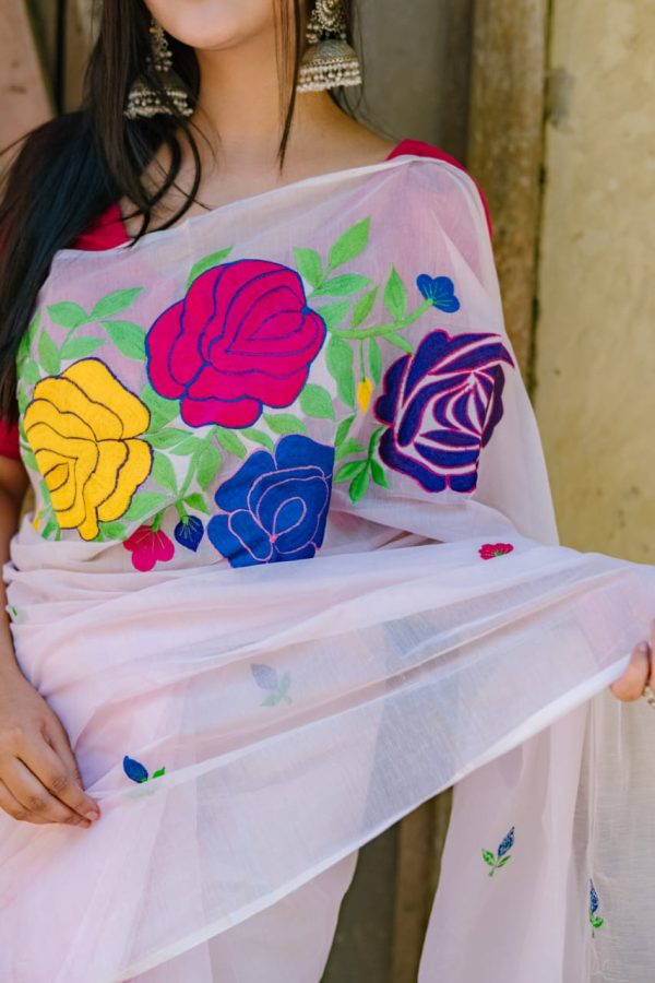 Embroidery Half Silk Sharee - Image 3