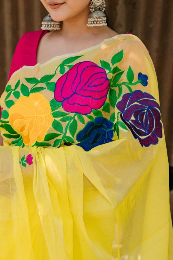 Embroidery Half Silk Sharee - Image 3