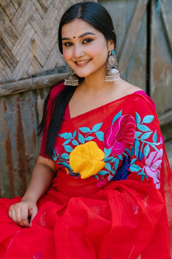 Embroidery Half Silk Sharee