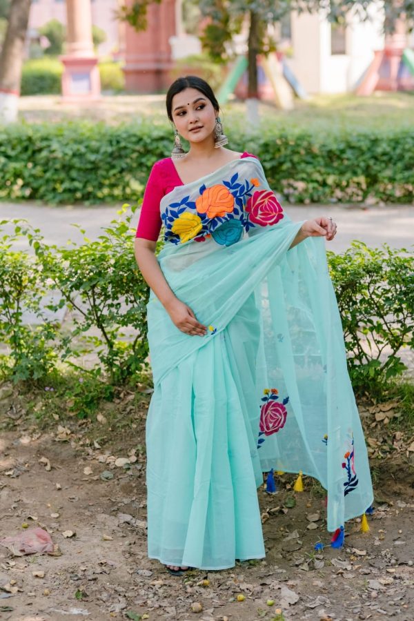 Embroidery Half Silk Sharee