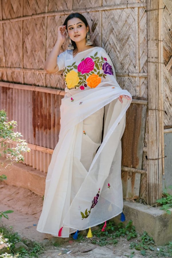 Embroidery Half Silk Sharee