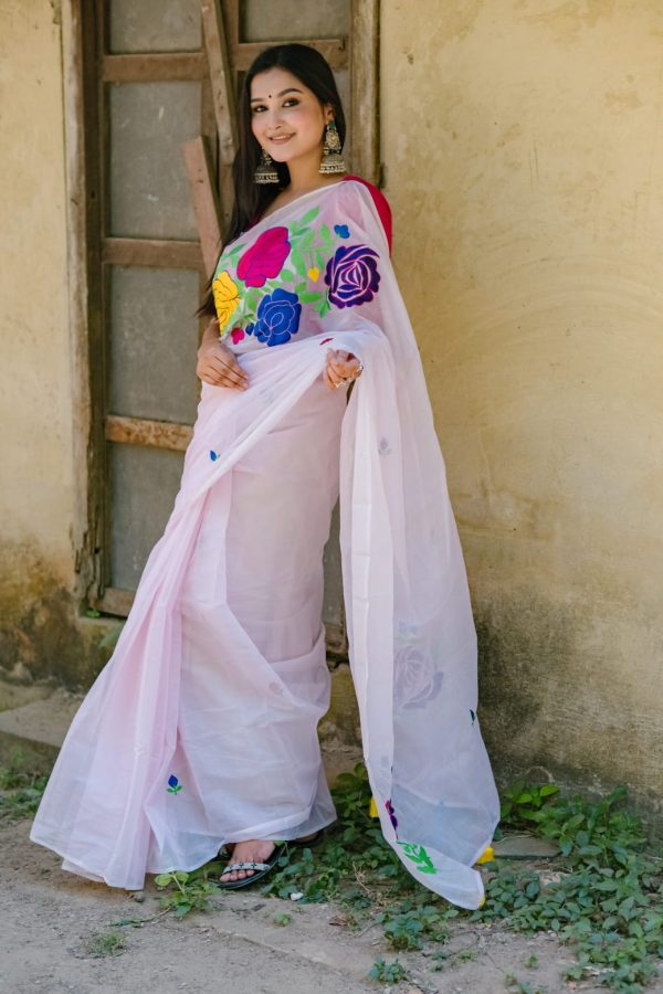 Embroidery Half Silk Sharee