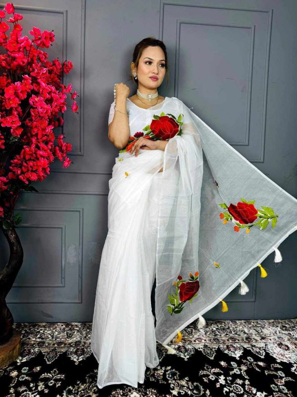 Embroidery Half Silk Sharee