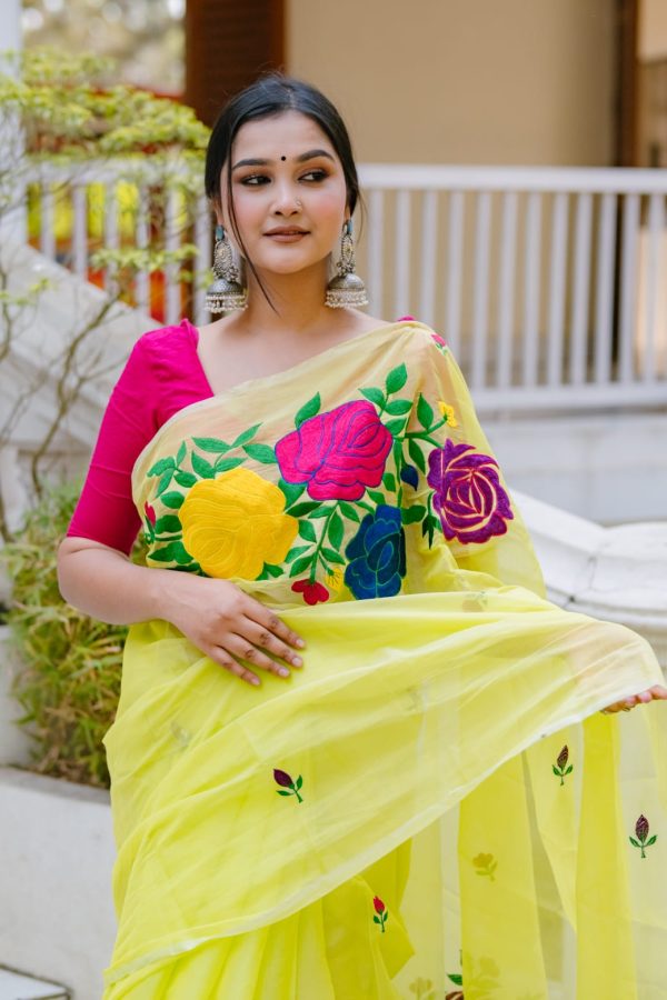 Embroidery Half Silk Sharee