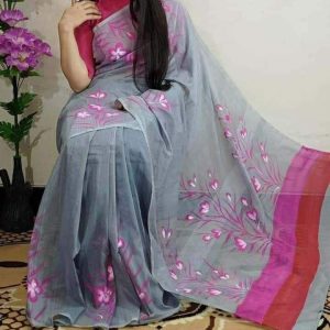 Half Silk Hand Print Sharee