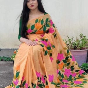 Half Silk Hand Print Sharee