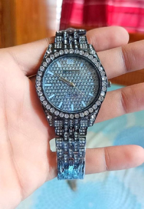 Men's Womens Round Silver White Gold Radium Dial Wrist Watch Band Luxury
