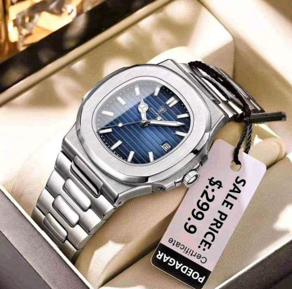 Poedagar 613 Luxury Stainless Steel Strap Watch