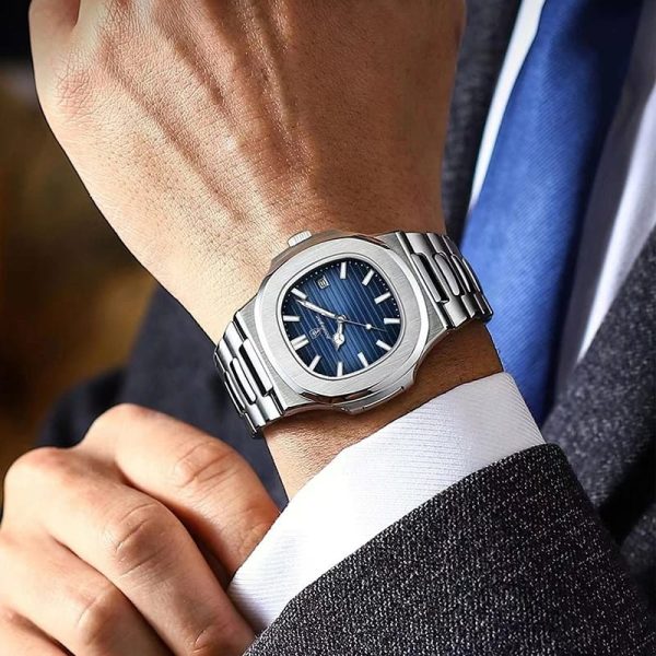 Poedagar 613 Luxury Stainless Steel Strap Watch - Image 3