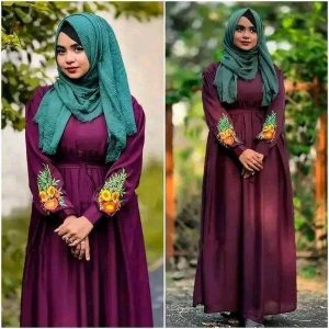 Stylish Embrodery Borkha(শুধু বোরকা)