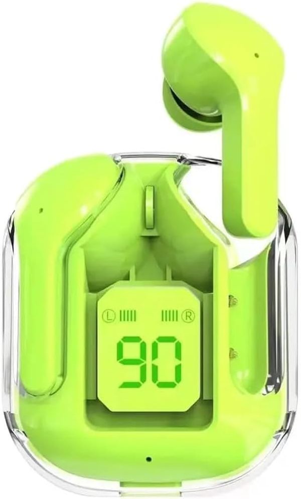 Ultra Pods Pro Bluetooth Earbuds With Display Transparent TWS - Image 3