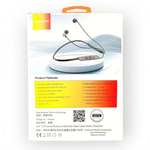 WISDOM RM30 Voice Changer Neckband Earphone- Best Neckband - Image 2