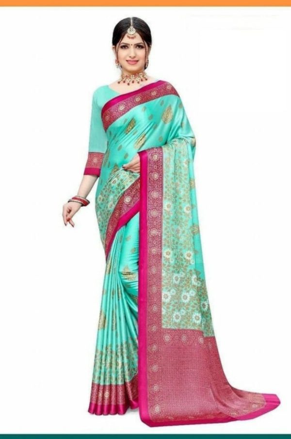 অরিজিনাল ইন্ডিয়ান সিল্ক শাড়ি - Image 3