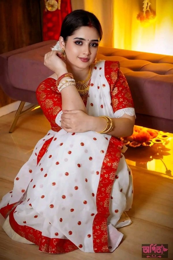 উন্নত মানের হাফ সিল্ক শাড়ি - Image 6