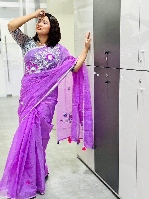উন্নত মানের হাফ সিল্ক শাড়ি