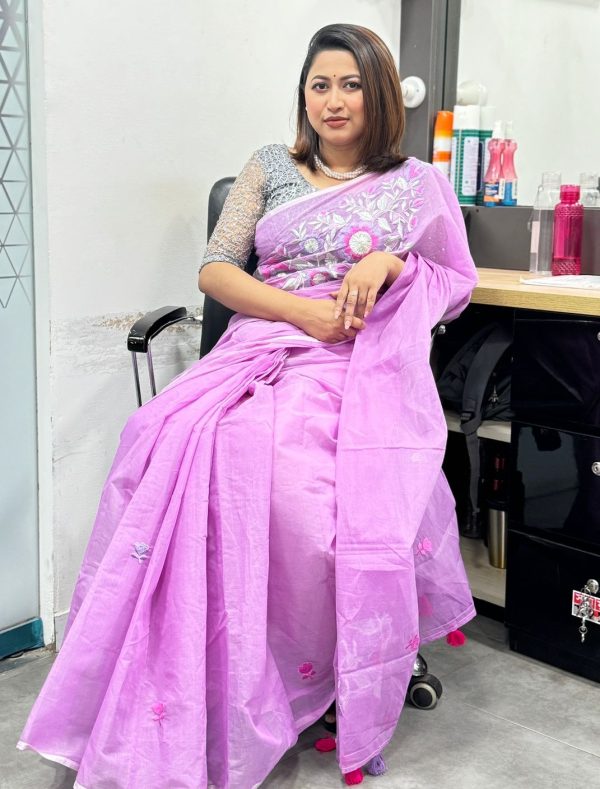 উন্নত মানের হাফ সিল্ক শাড়ি