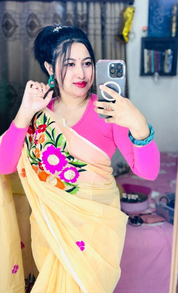উন্নত মানের হাফ সিল্ক শাড়ি