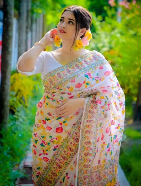 উন্নত মানের হাফ সিল্ক শাড়ি - Image 2