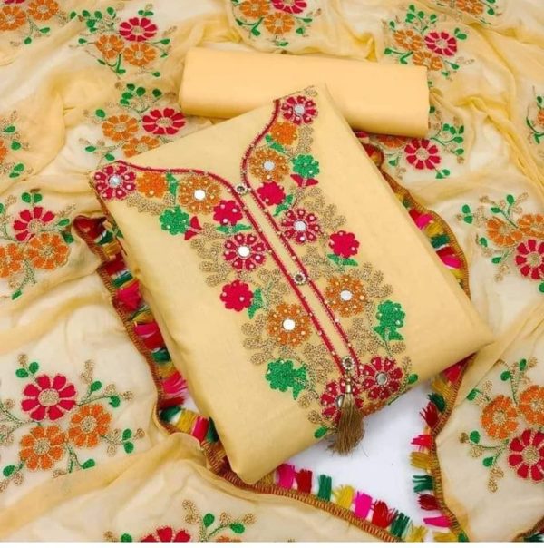 কাশ্মীরী আড়ি এম্ব্রডারী থ্রি-পিচ