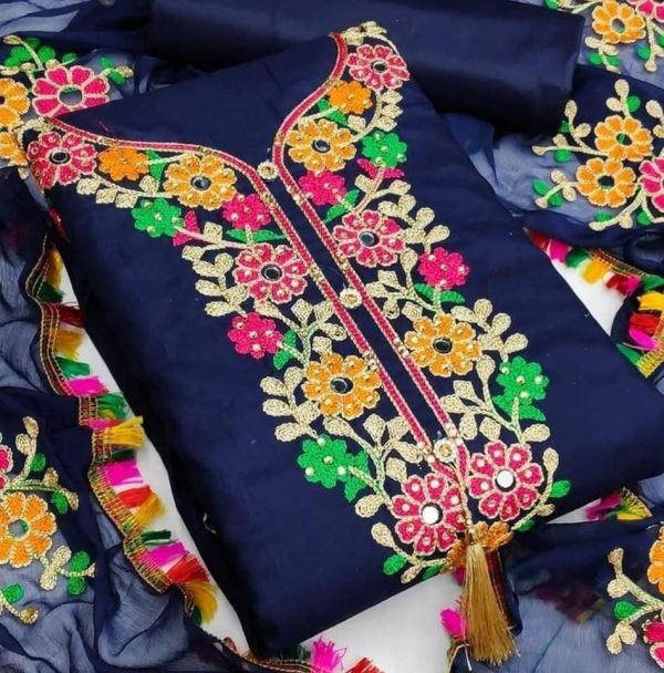 কাশ্মীরী আড়ি এম্ব্রডারী থ্রি-পিচ - Image 2