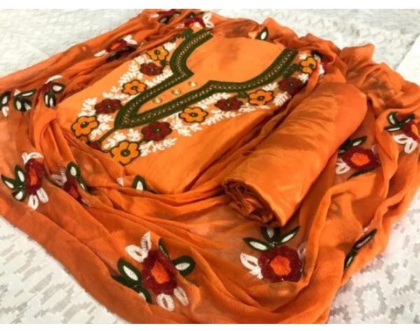 কাশ্মীরী আড়ি এম্ব্রডারী থ্রি-পিচ - Image 3