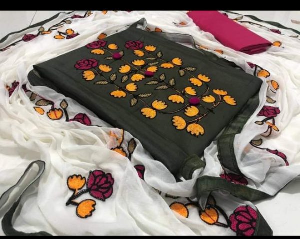 কাশ্মীরী আড়ি এম্ব্রডারী থ্রি-পিচ