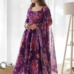 গোলাপ গ্রাউন ( রেডিমেড থ্রী-পিস)