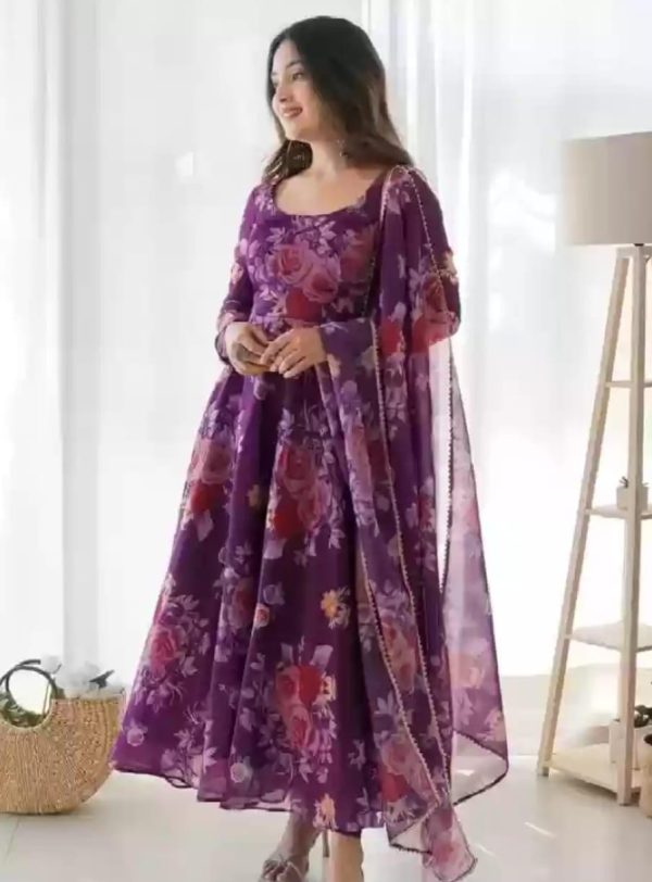 গোলাপ গ্রাউন ( রেডিমেড থ্রী-পিস)