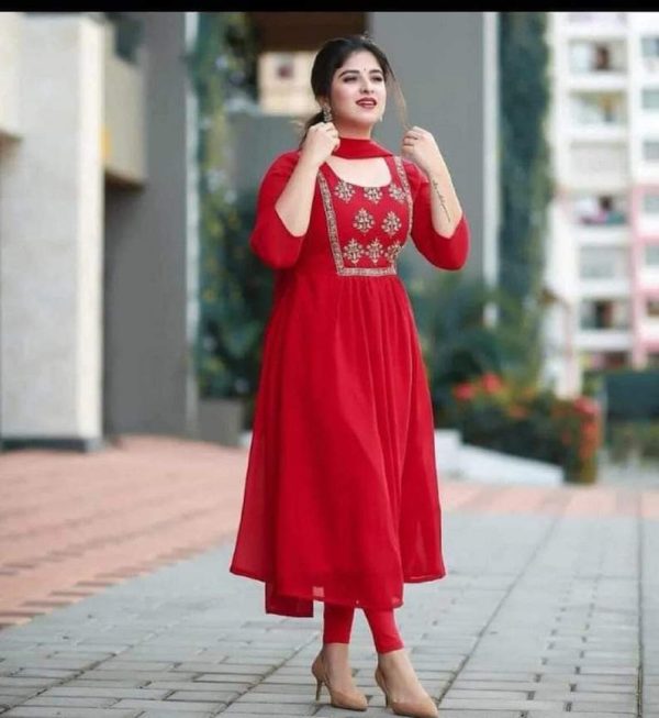 জর্জেট গাউন ফোর পিস