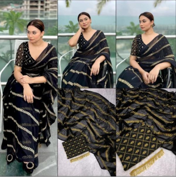 জর্জেট শাড়ী - Image 2