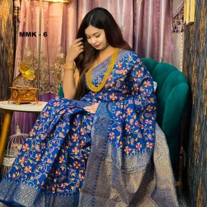প্রিমিয়াম কোয়ালিটির হাফ সিল্ক শাড়ি