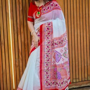প্রিমিয়াম কোয়ালিটি হাফসিল্ক শাড়ি