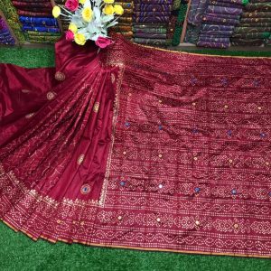 ব্লক প্রিন্ট শাড়ি