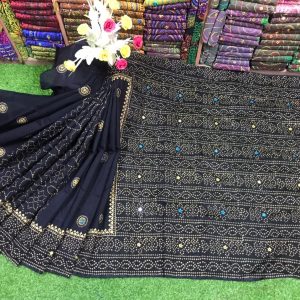 ব্লক প্রিন্ট শাড়ি