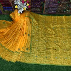 ব্লক প্রিন্ট শাড়ি