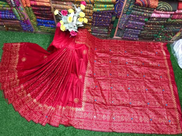 ব্লক প্রিন্ট শাড়ি