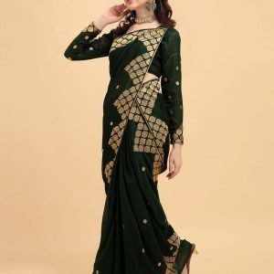 ব্লাউজ পিস সহ প্রিন্টেড সিল্ক শাড়ি