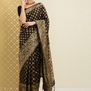 ব্লাউজ পিস সহ প্রিন্টেড সিল্ক শাড়ি