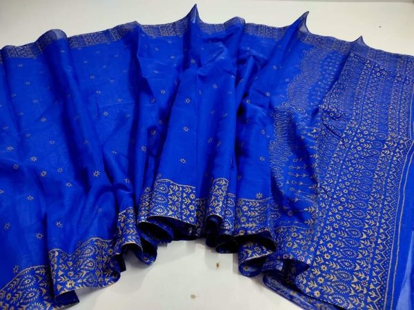 ভাইরাল হাই কোয়ালিটি হাফসিল্ক শাড়ি - Image 4
