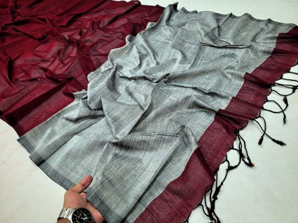 রুচিশীল ডিজাইন এন্ডি কটন সুতি শাড়ি - Image 2