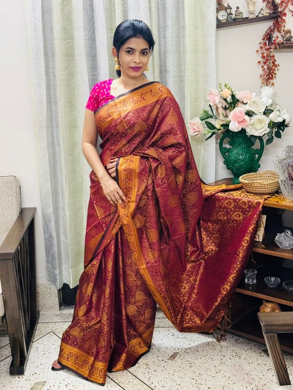 সিল্ক কাতান শাড়ি - Image 4