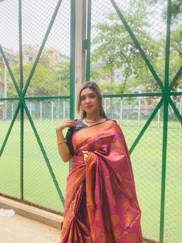 সিল্ক কাতান শাড়ি - Image 6