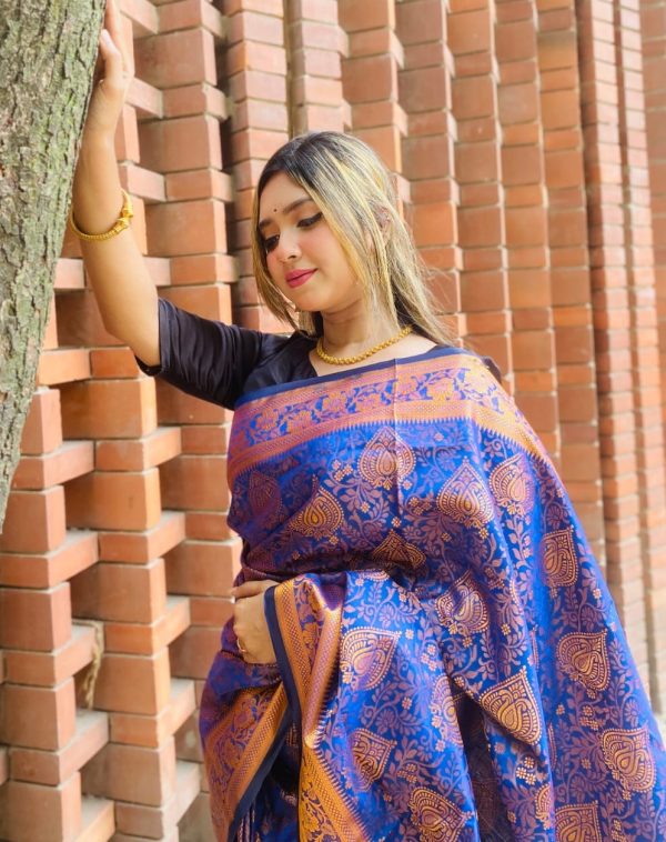সিল্ক কাতান শাড়ি - Image 4