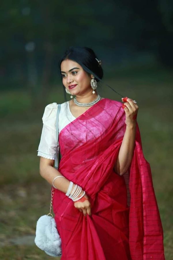 স্টাইলিশ চুমকি শাড়ি