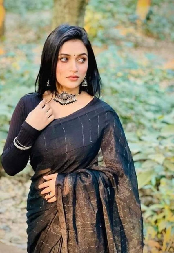 স্টাইলিশ চুমকি শাড়ি