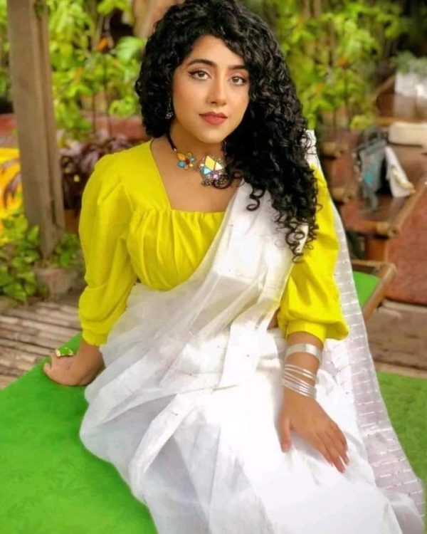 স্টাইলিশ চুমকি শাড়ি