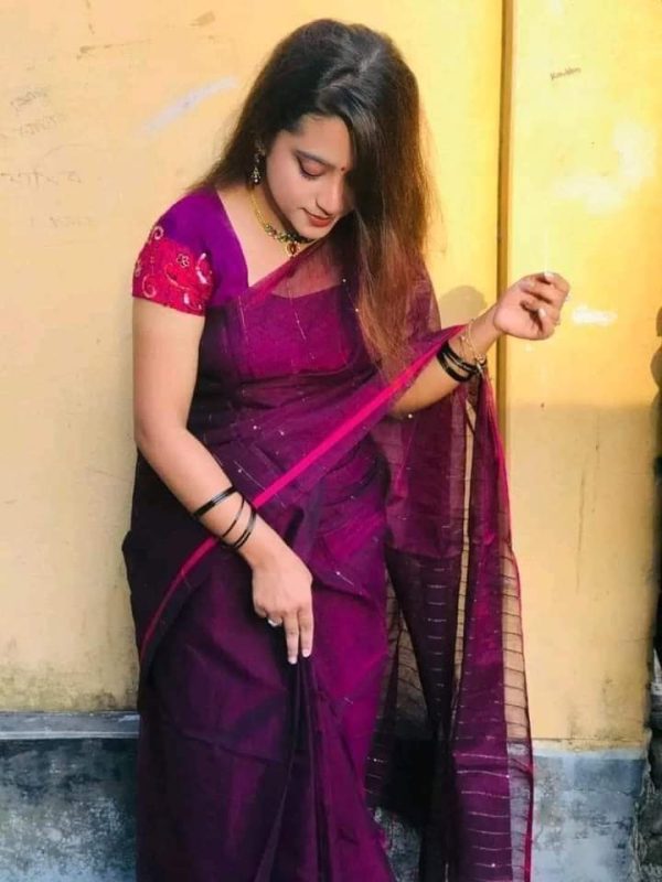 স্টাইলিশ চুমকি শাড়ি