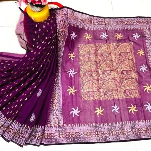 হাফ সিল্ক ব্লক প্রিন্ট শাড়ি কালেকশন